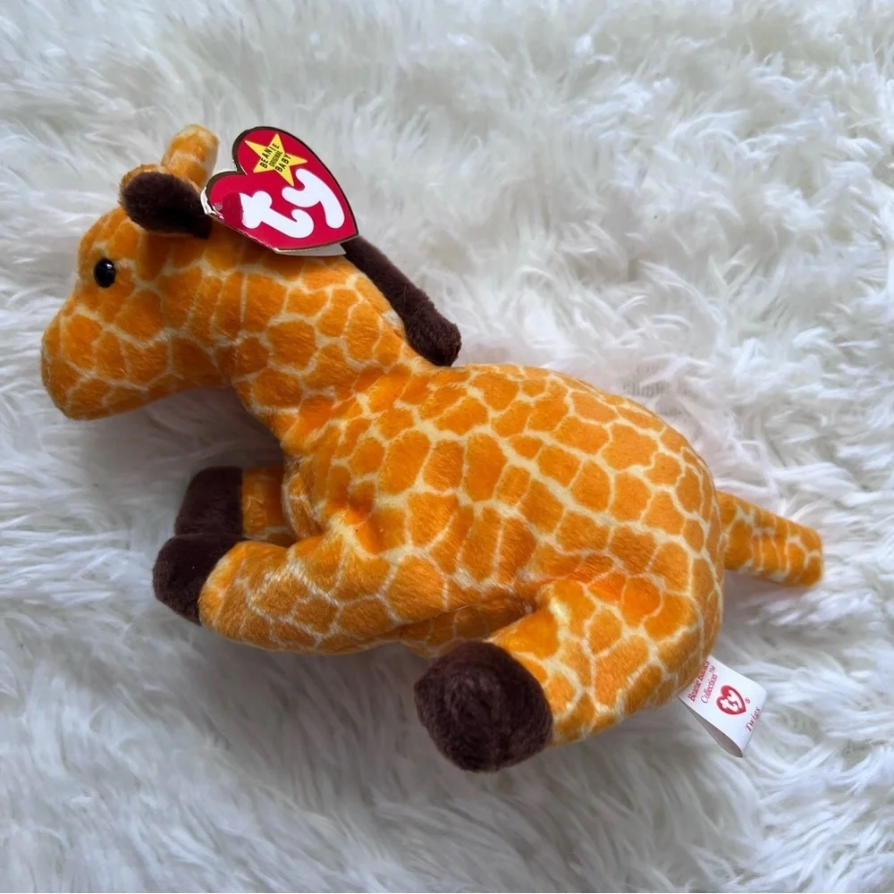 TY Beanie Baby Vintage 1995 Twigs Giraffe with Original Tag Attached